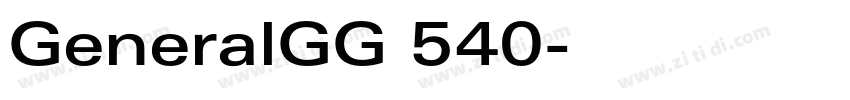 GeneralGG 540字体转换